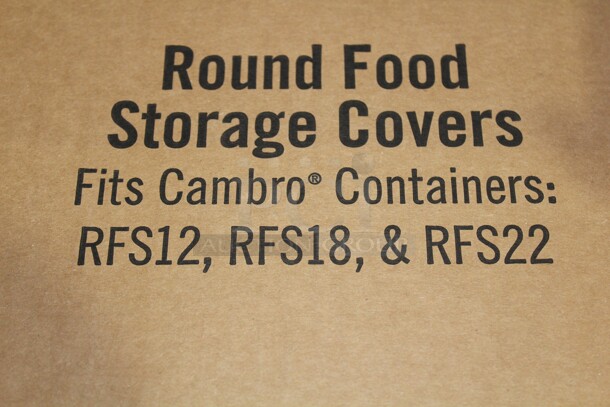 NEW IN BOX! 6 Cambro Commercial Plastic Lids for 12/18/22 Quart Food Containers. 12.5x12.5x1. 6X Your Bid!  - Image 2 of 2