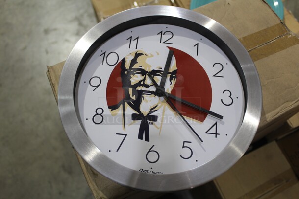 NEW IN BOX! 14 Wall Mount Clocks. 10x10x1.5. 14X Your Bid!  - Image 1 of 2