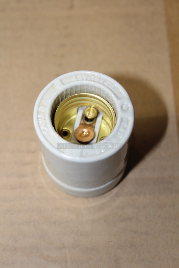 ALL ONE MONEY ! 4 Leviton Co. Light Bulb Receptacles. 1.75x1.75x2.25 - Image 2 of 2