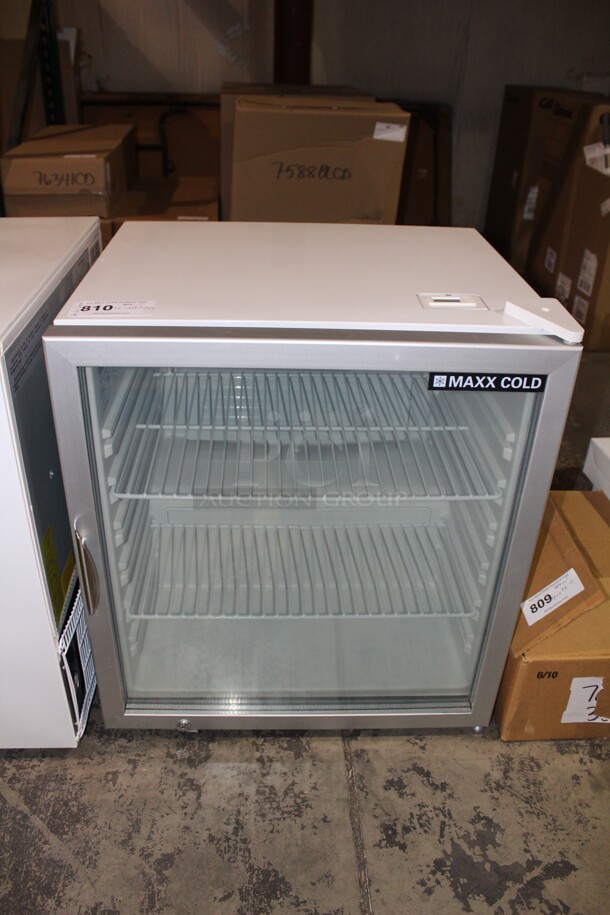 BRAND NEW! Maxx Cold Model MXM1-3.5RHC Commercial Glass Door Countertop Refrigerator/Cooler. 24.5x21.5x27. 115V/60Hz. 