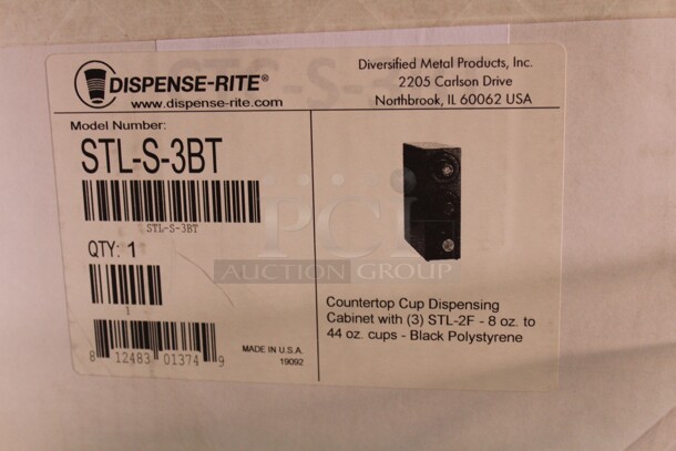 NEW IN BOX! Dispense Rite Model STL-S-3BT Commercial Countertop Cup Dispensing Cabinet. 24x8x22 - Image 5 of 5