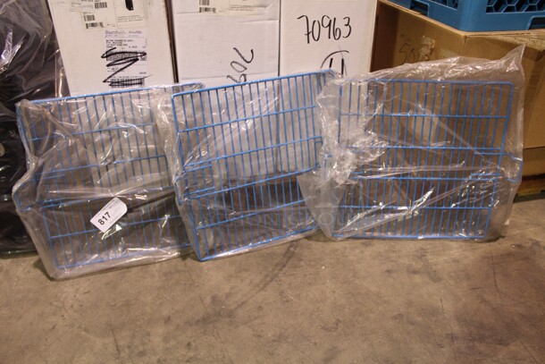 NEW! 3 Blue Cooler/Freezer Racks. 21x18x2. 3X Your Bid! 