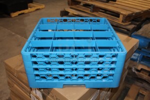 NEW! 6 Various Dish/Glass Crates. 19.25x19.25  6X Your Bid! 