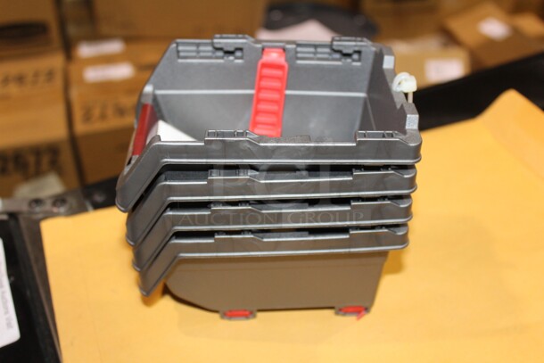 NEW IN BOX! 24 Husky Small Stackable Click Bins. 6x3x4.25. 24X Your Bid!  - Image 2 of 3