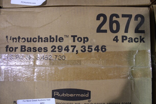 NEW! 4 Rubbermaid 2672 Untouchable Tops for Bases 2947, 3546. 16x16x5. 4X Your Bid! - Image 2 of 2