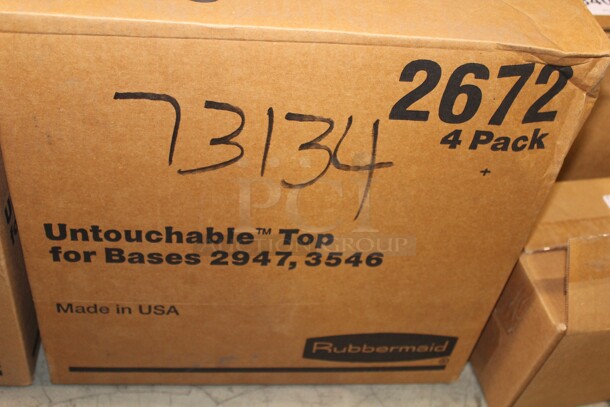 NEW! 4 Rubbermaid 2672 Untouchable Tops for Bases 2947,3546. 16x16x5. 4X Your Bid! - Image 2 of 2