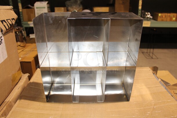 NEW! 11 Custom Commercial Stainless Steel Organizer. 13x5.5x13. 11X You Bid! - Image 1 of 4