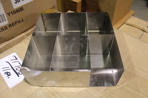 NEW! 11 Custom Commercial Stainless Steel Organizer. 13x5.5x13. 11X You Bid! - Image 4 of 4