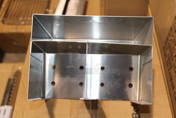 NEW! Custom Commercial Stainless Steel Organizer. 8.25x6x7. 4X Your Bid!  - Image 2 of 3