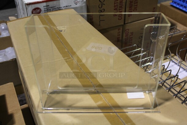 NEW! 12 Winco Clear Commercial Plastic Application Form Holders. 10x2.25x8. 12X Your Bid! 