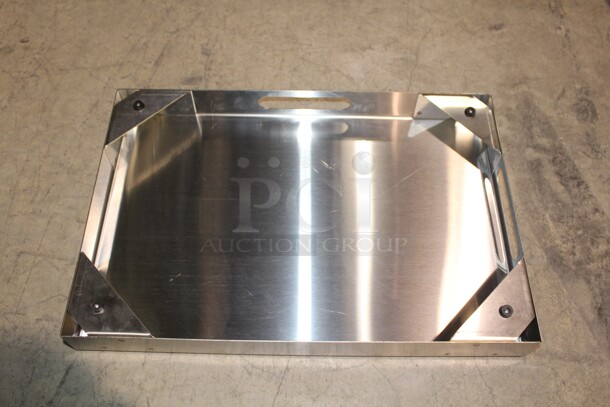NEW! 7 Custom Commercial Stainless Steel Tea Dispenser Stands.  20x13.5x2. 7X Your Bid!  - Image 2 of 2