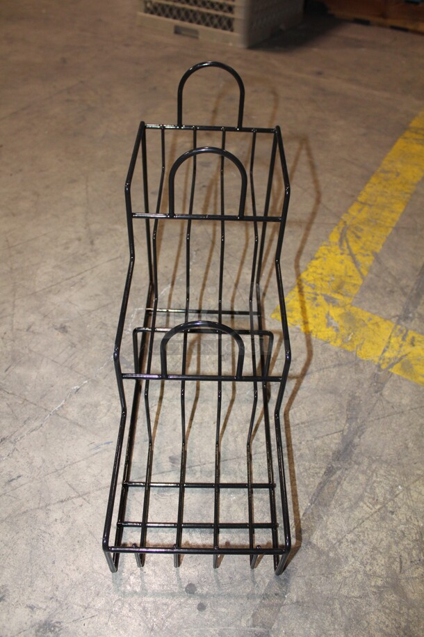NEW! 15 Server Black Metal 3 Tier Chip/Snack Displays. 19x7.5x14. 15X Your Bid!  - Image 1 of 2