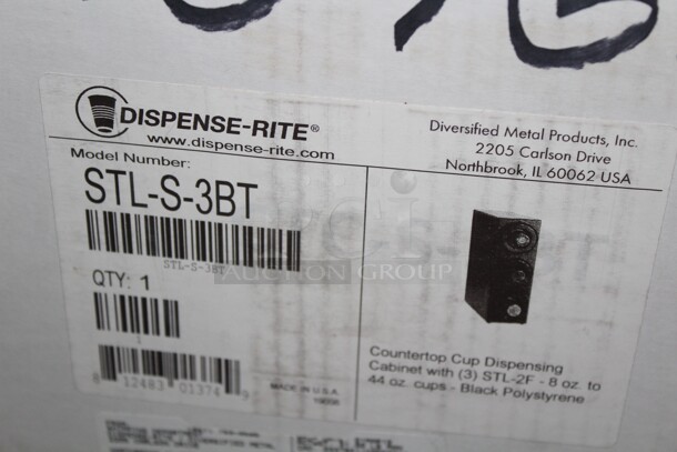 NEW IN BOX! Dispense Rite Model STL-S-3BT Commercial Countertop Cup Dispensing Cabinet. 24x8x22 - Image 4 of 4