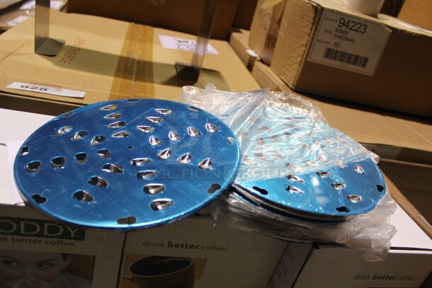 NEW! 10 Alfa Commercial Stainless Steel 1/2 Shredder Blades For Meat/Cheese Slicer. 9x9x.25. 10X Your Bid - Image 2 of 2