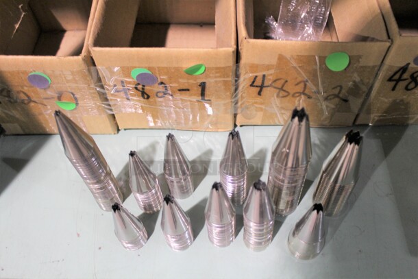 ALL ONE MONEY! Stainless Steel Star Baking Piping Tips. Various Sizes 