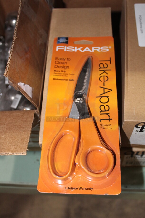 NEW! 7 Fiskars Take Apart Kitchen Shears. 7X Your Bid!