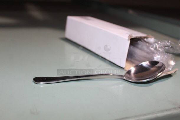 NEW! 4 Boxes (12 Each) Winco Elite Bouillon Spoons. 4X Your Bid!  - Image 1 of 3