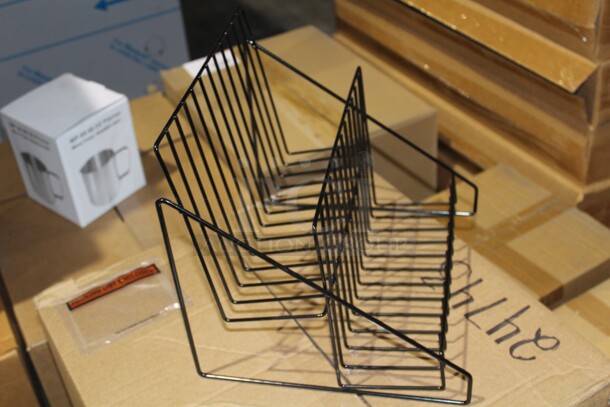 NEW IN BOX! 3 Black Wire Racks. 12x11x11. 3X Your Bid! 