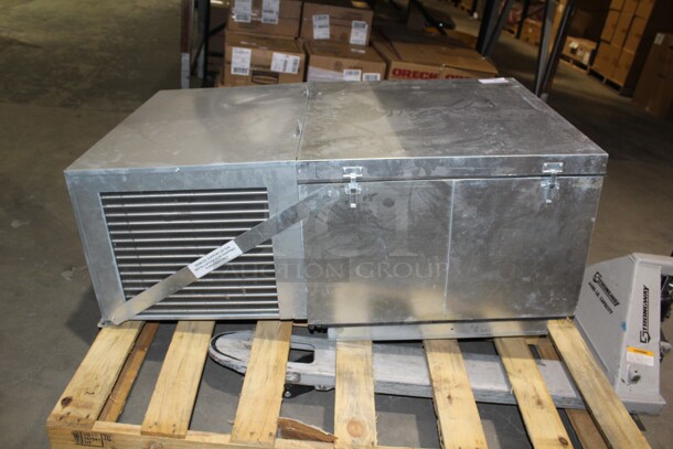 BRAND NEW! Kolpak Model PF094T3 Commercial Stainless Steel Indoor Use Freezer Unit Condenser For SELF CONTAINED Walk Ins. 53x33x19. 208-230V. 60Hz. 1 Phase.  - Image 3 of 5