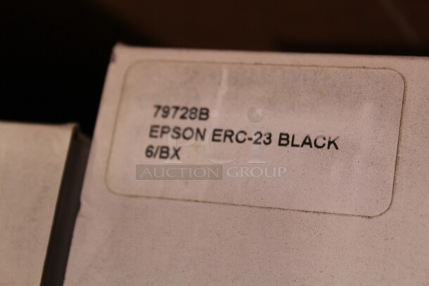 NEW IN BOX! 45 Boxes (6 Each) Epson ERC-23 Black Ink Cartridges. 45X Your Bid!  - Image 3 of 4