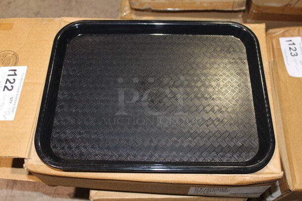 NEW IN BOX! 3 Boxes (24 Each) Carlisle Black Cafe Trays. 10x14x1. 3X Your Bid! 