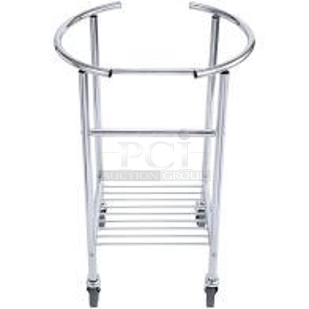 NEW IN BOX! Winco Model MXBS-30 Commercial Stainless Steel Mixing Bowl Stand. 18x24.5x33. Stock Photo. Note: Item Is Not Assembled.  - Image 1 of 1