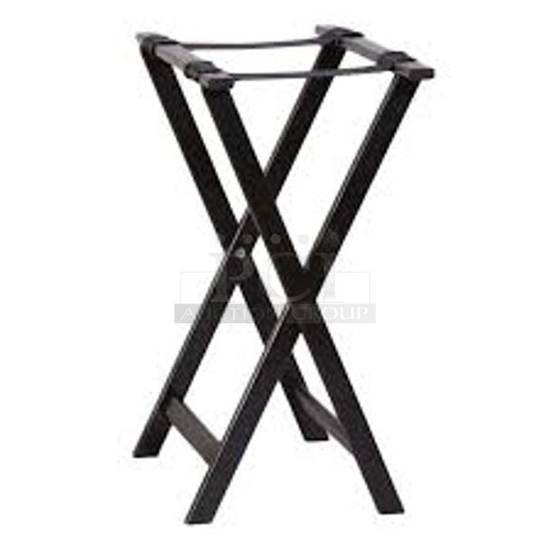 NEW IN BOX! American Metalcraft Model WTSB33 Wooden Tray Stand. 17x31. Stock Photo - Image 1 of 1