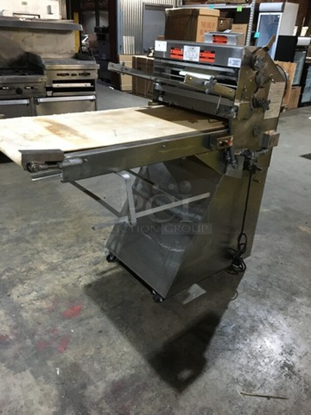 Acme Commercial Floor Style Heavy Duty Dough Sheeter! All Stainless Steel! Model 88 Serial 15139! 115V 1Phase! On Casters! - Image 2 of 12