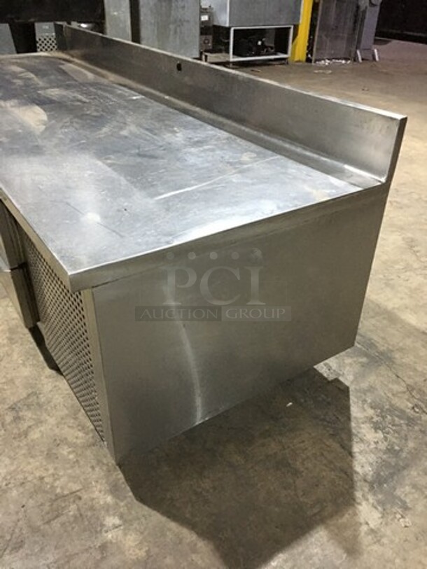 All Stainless Steel 4 Drawer Refrigerated Chef Base With Backsplash!  - Image 3 of 10