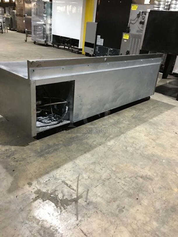 All Stainless Steel 4 Drawer Refrigerated Chef Base With Backsplash!  - Image 4 of 10