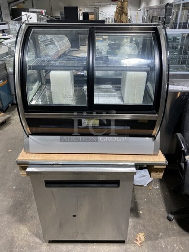 AMAZING! BRAND NEW IN THE CRATE! Vollrath 48 Inch Counter Top Food Warmer Display Merchandiser Showcase! Model HDE8148! 120V 1 Phase! With Back Sliding Door & Self Service Option!