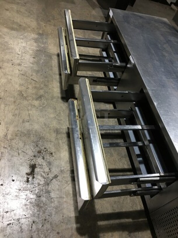 All Stainless Steel 4 Drawer Refrigerated Chef Base With Backsplash!  - Image 7 of 10