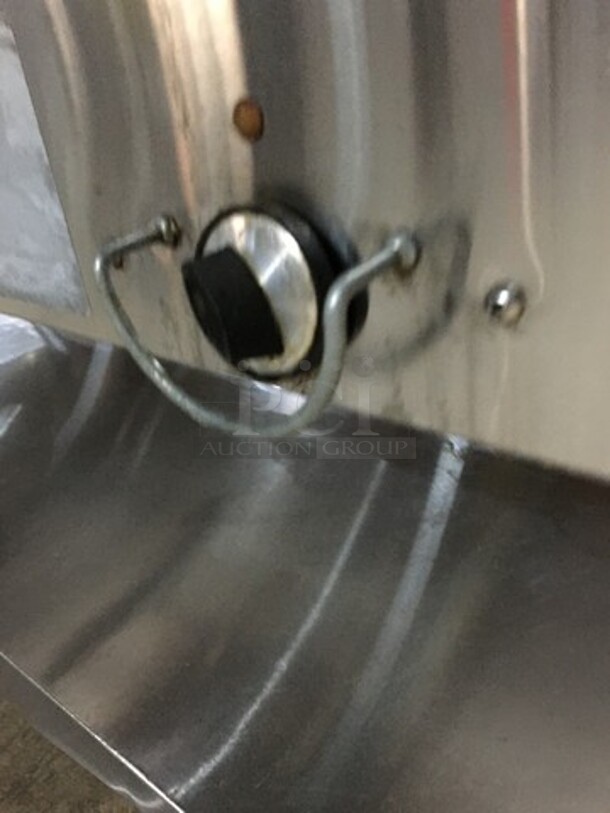 All Stainless Steel 4 Well Natural Gas Powered Commercial Steam Table! With Underneath Storage Space! With Overhead Serving Shelf! On Legs! - Image 8 of 10