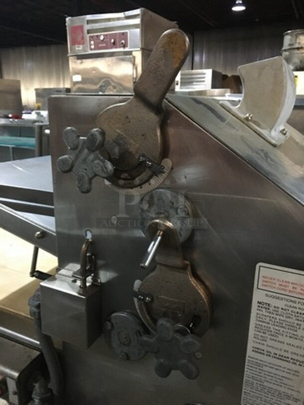 Acme Commercial Floor Style Heavy Duty Dough Sheeter! All Stainless Steel! Model 88 Serial 15139! 115V 1Phase! On Casters! - Image 9 of 12