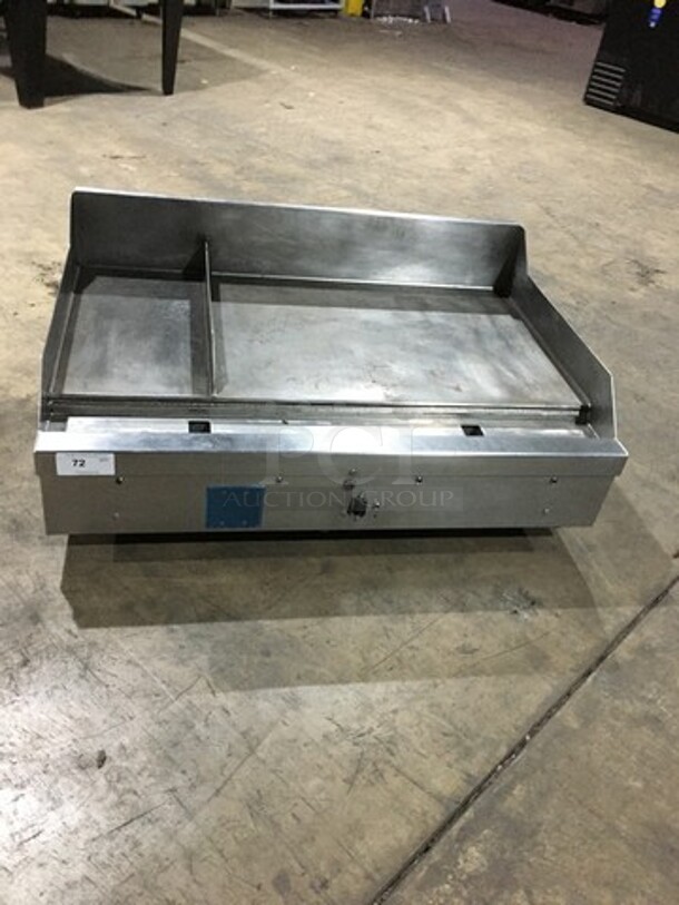 All Stainless Steel Natural Gas Powered 48 Inch Flat Griddle! With Backsplash!   - Image 1 of 9