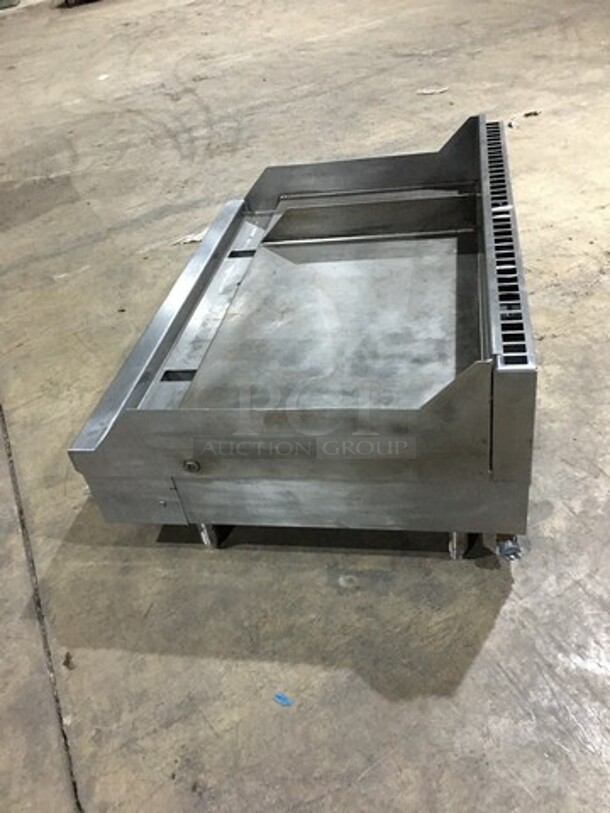 All Stainless Steel Natural Gas Powered 48 Inch Flat Griddle! With Backsplash!   - Image 4 of 9