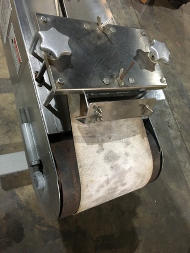 AM MFG Commercial Floor Style Bagel Divider/Former! All Stainless Steel! Model BF100 Serial F239! 220V 3Phase! On Commercial Casters! - Image 9 of 12
