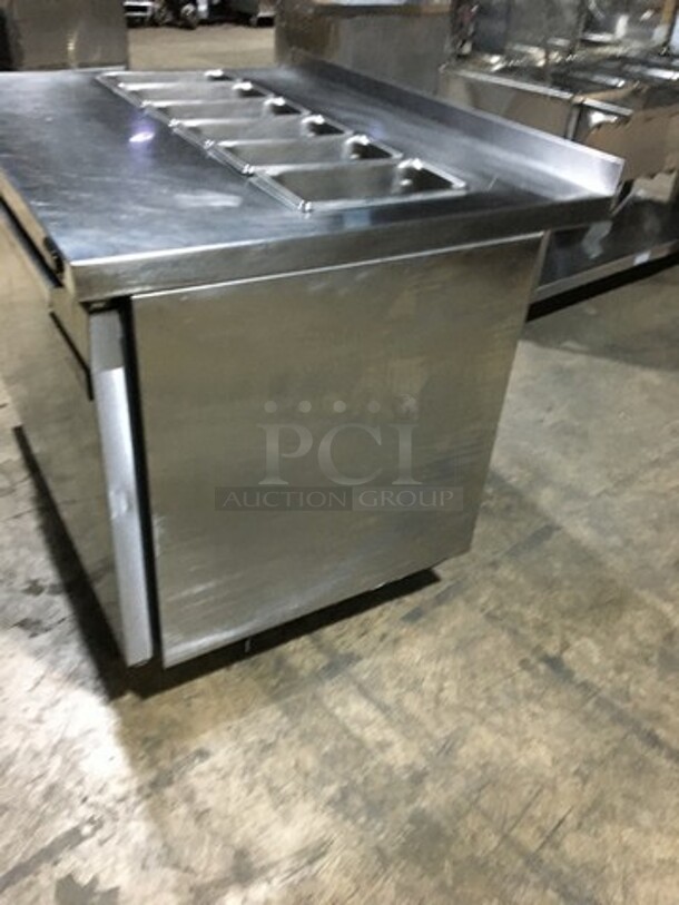 Continental Commercial Refrigerated Sandwich Prep Table! With 2 Door Underneath Storage Space! All Stainless Steel! Model SW4812 Serial 15766669! 115V 1Phase! On Commercial Casters! - Image 2 of 10