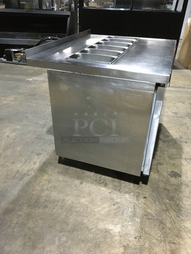 Continental Commercial Refrigerated Sandwich Prep Table! With 2 Door Underneath Storage Space! All Stainless Steel! Model SW4812 Serial 15766669! 115V 1Phase! On Commercial Casters! - Image 3 of 10