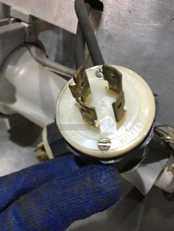 AM MFG Commercial Floor Style Bagel Divider/Former! All Stainless Steel! Model BF100 Serial F239! 220V 3Phase! On Commercial Casters! - Image 12 of 12