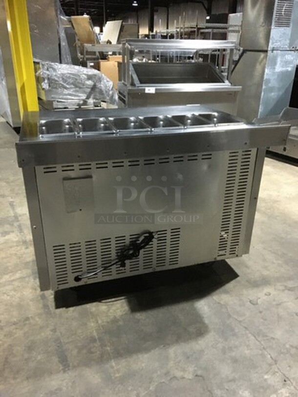 Continental Commercial Refrigerated Sandwich Prep Table! With 2 Door Underneath Storage Space! All Stainless Steel! Model SW4812 Serial 15766669! 115V 1Phase! On Commercial Casters! - Image 4 of 10
