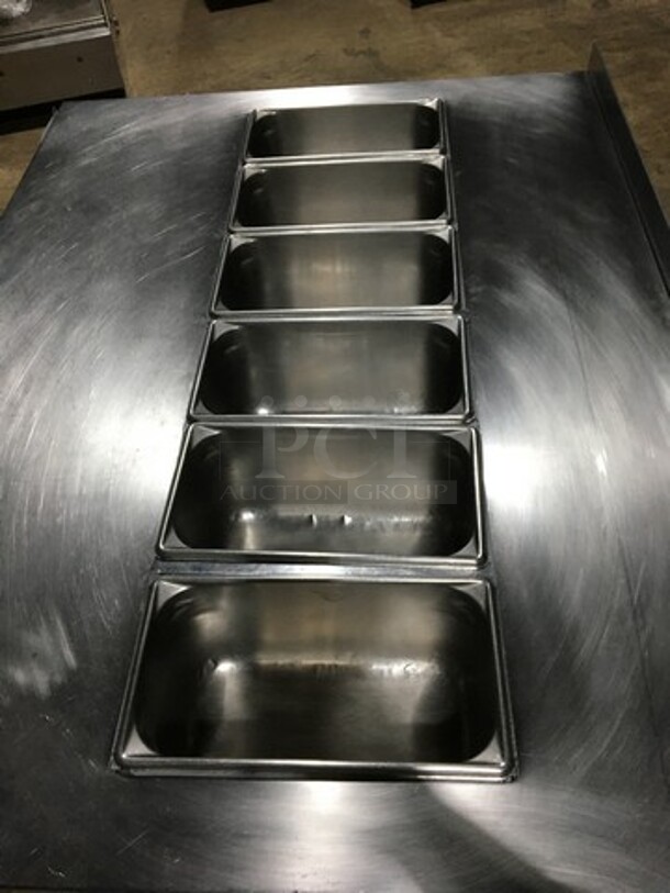 Continental Commercial Refrigerated Sandwich Prep Table! With 2 Door Underneath Storage Space! All Stainless Steel! Model SW4812 Serial 15766669! 115V 1Phase! On Commercial Casters! - Image 5 of 10