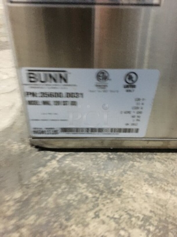 Bunn Commercial Countertop Dual Coffee Bean Grinder! All Stainless Steel! Model MHG! 120V 1Phase! - Image 10 of 11