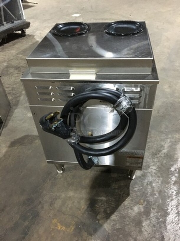 Bunn Commercial Countertop Dual Coffee Brewing Machine! Axiom Series! With 4 Coffee Pot Warming Stations! All Stainless Steel! Model AXIOM2/2TWIN Serial AXTN030506! 120/208/240V! 1Phase! On Legs! - Image 4 of 10