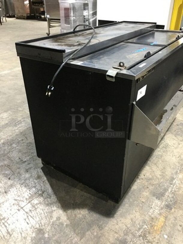 True Commercial Under The Counter Beer Bottle Cooler! With 2 Stainless Steel Sliding Top Doors! With Front Bottle Rail Attachment! Model TD5018 Serial 6627575! 115V 1Phase! - Image 2 of 8