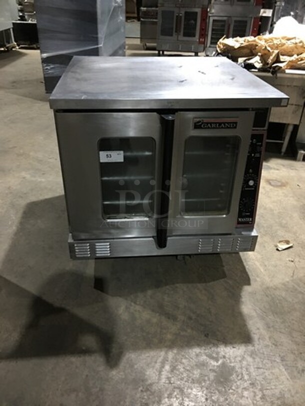 Garland Commercial Natural Gas Powered Single Deck Convection Oven! With View Through Doors! All Stainless Steel! Master 200 Series! With Legs!