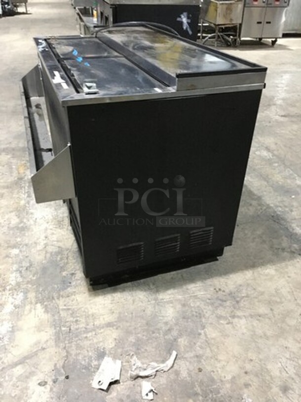 True Commercial Under The Counter Beer Bottle Cooler! With 2 Stainless Steel Sliding Top Doors! With Front Bottle Rail Attachment! Model TD5018 Serial 6627575! 115V 1Phase! - Image 3 of 8