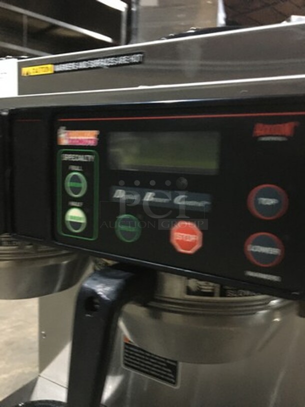 Bunn Commercial Countertop Dual Coffee Brewing Machine! Axiom Series! With 4 Coffee Pot Warming Stations! All Stainless Steel! Model AXIOM2/2TWIN Serial AXTN030506! 120/208/240V! 1Phase! On Legs! - Image 7 of 10