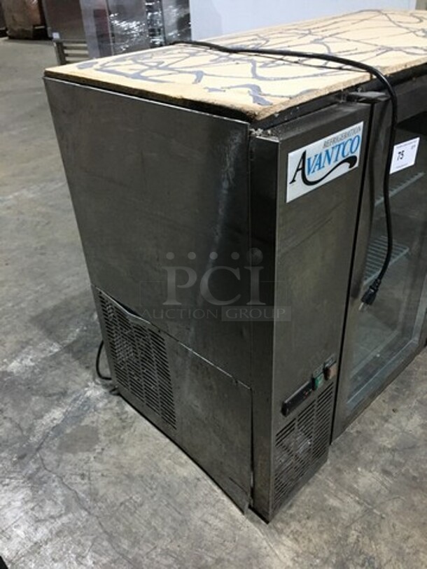 Avantco Commercial 2 Door Refrigerated Bar Back Merchandiser! With Poly Coated Racks! All Stainless Steel! Model 178UBB48GHCS! 115V! - Image 3 of 10