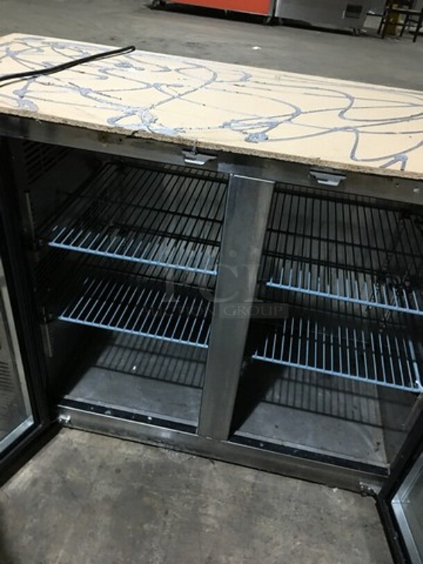 Avantco Commercial 2 Door Refrigerated Bar Back Merchandiser! With Poly Coated Racks! All Stainless Steel! Model 178UBB48GHCS! 115V! - Image 5 of 10
